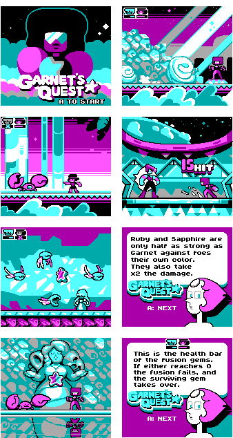 Steven Universe- "garnet's Quest" Cga - Steven Universe Garnet Quest (368x656), Png Download