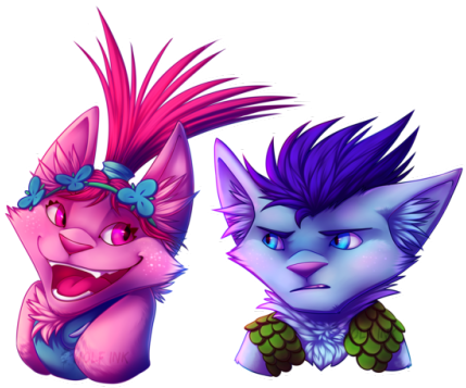 I Really, Really, Really Love Dreamworks' Trolls - Branch And Poppy Fanart (500x368), Png Download