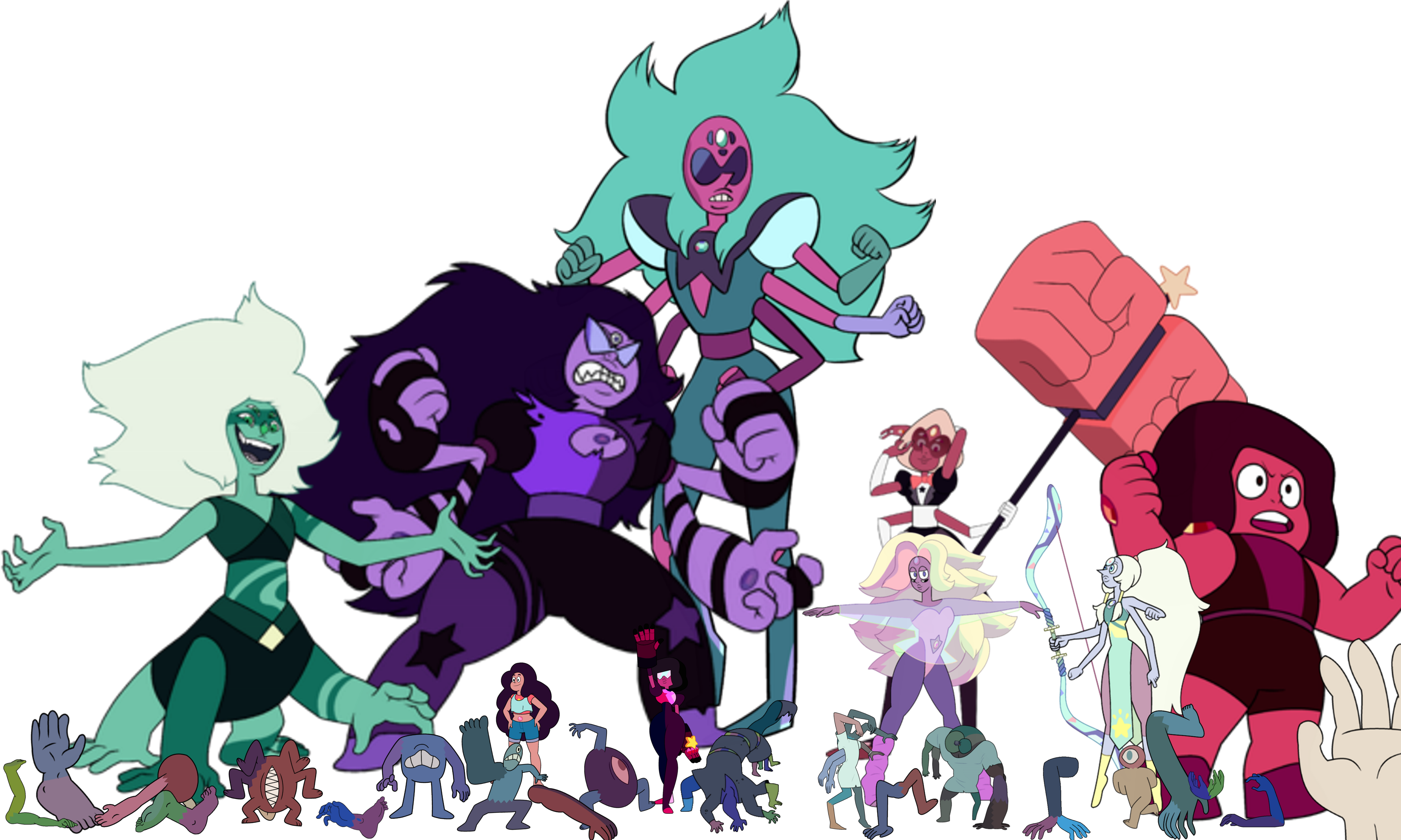 Here S What Steven Universe Can Teach Us About Consent - All Character On Steven Universe Chart (3700x2276), Png Download