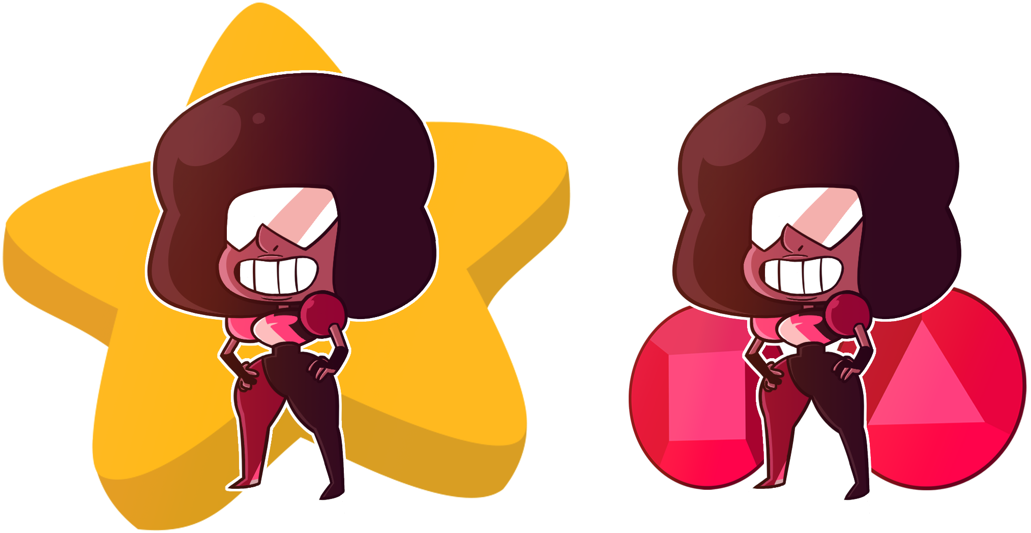Steven Universe Chibi Garnet Steven Universe Pinterest - Garnet Steven Universe Chibi (2194x1186), Png Download