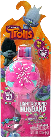 Disney Trolls Light And Sound Hug Band Candy Toy For - Dreamworks Trolls Hug Band 12 Count 0.28 Oz (500x500), Png Download