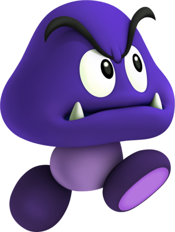 Purple Goomba - Goomba Mario (361x479), Png Download