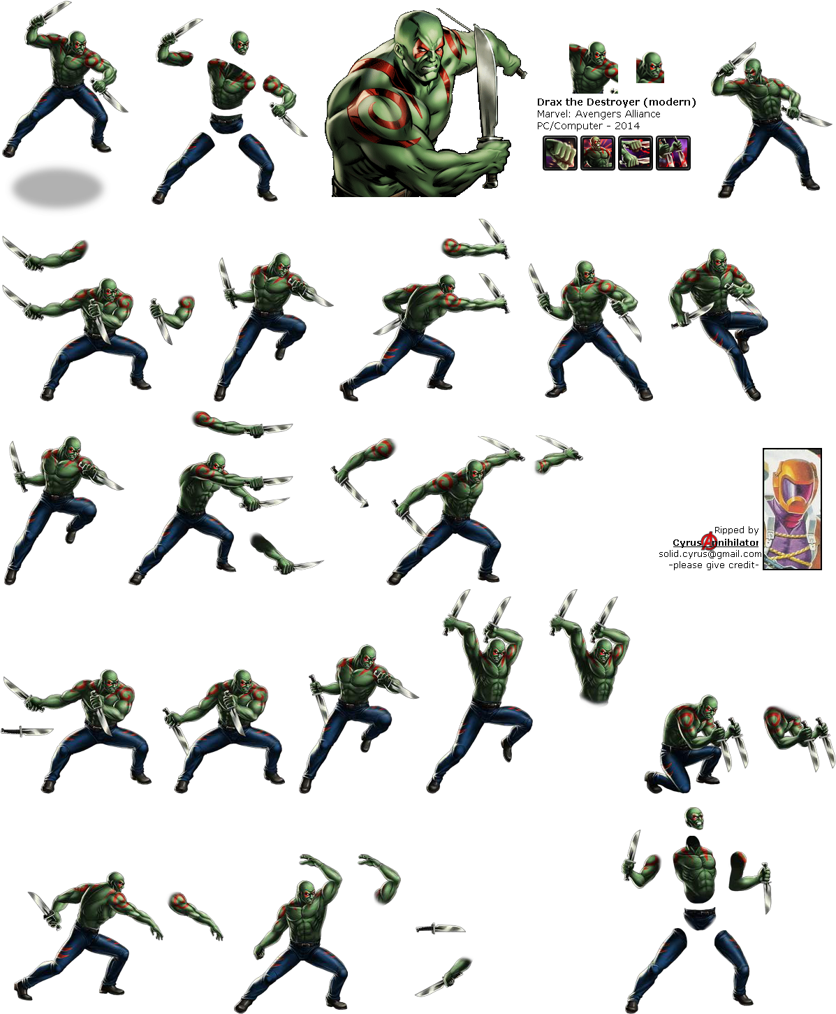 Click For Full Sized Image Drax The Destroyer - Drax The Destroyer Marvel Avengers Alliance (1205x1465), Png Download