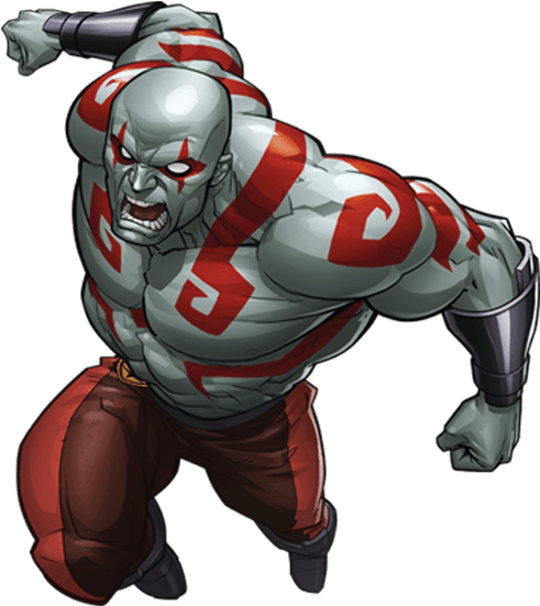 Drax The Destroyer Cartoon (528x597), Png Download