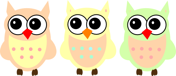 Pastel Owls Svg Clip Arts 600 X 260 Px (600x260), Png Download