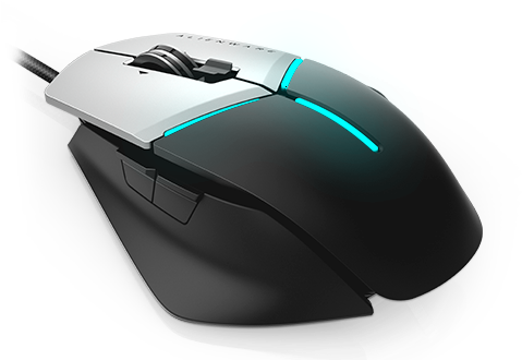 Mouse Alienware Elite Gaming Aw958 Gray Left Hero Ng - Alienware Elite Mouse (504x350), Png Download
