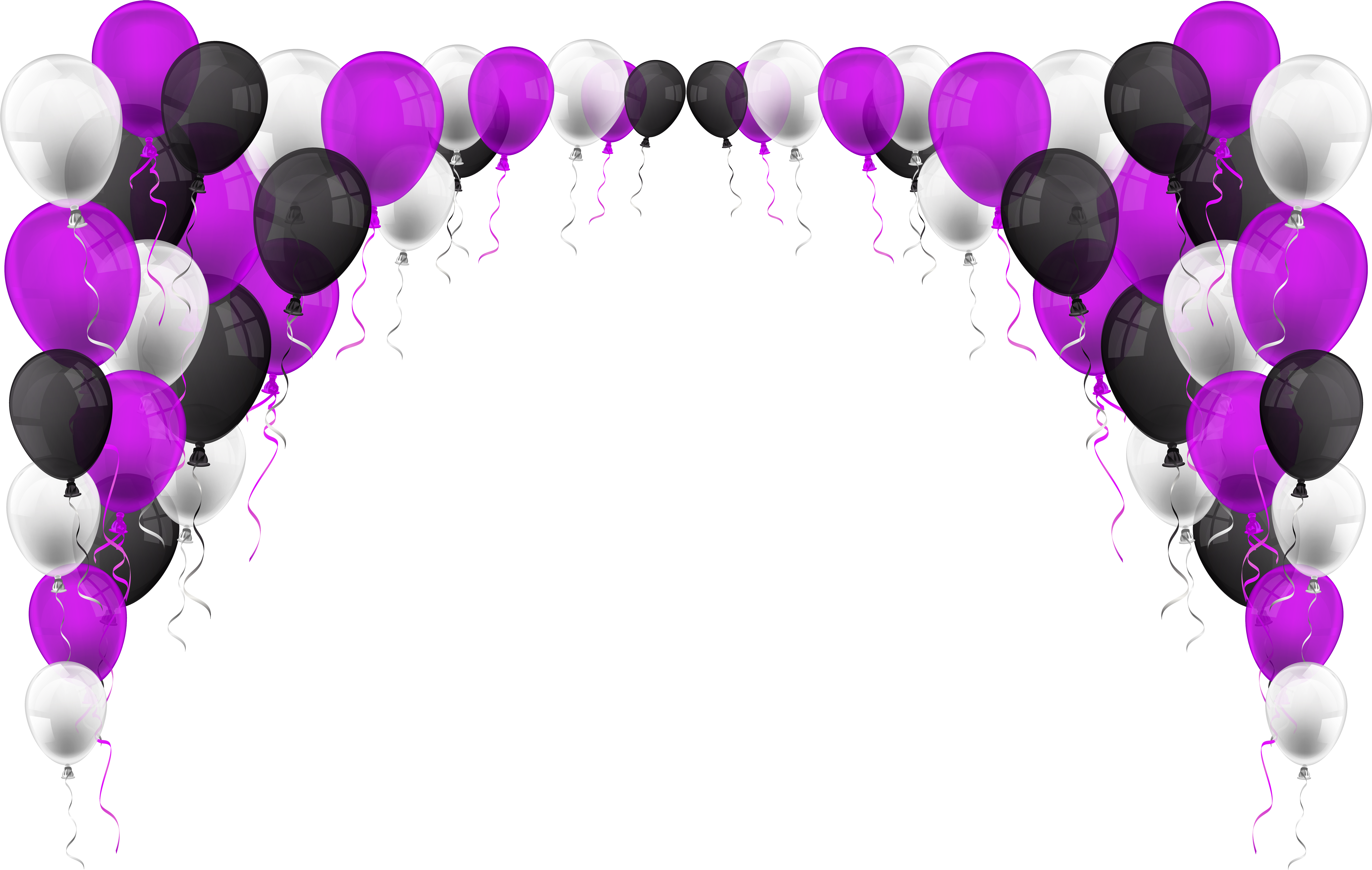 Balloons Decoration Transparent Png Clip Art Image (8000x5070), Png Download