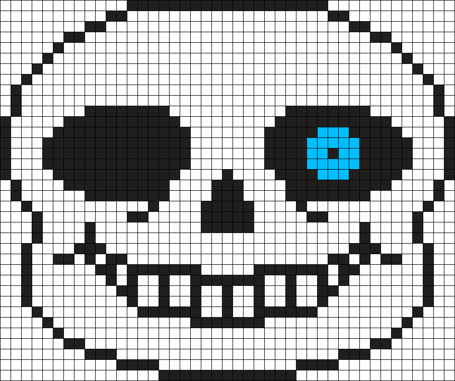 Download Sans Mask Undertale Perler Bead Pattern / Bead Sprite - Sans Pixel  Art PNG Image with No Background 