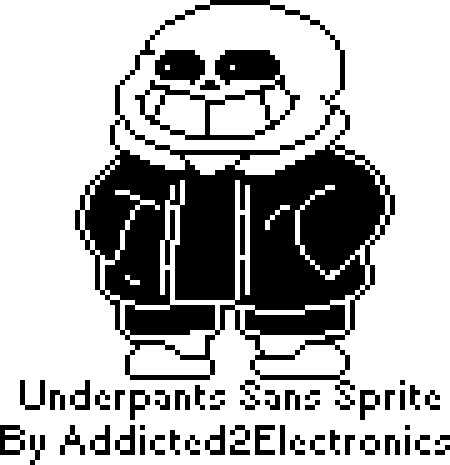 Underpants Sans Sprite By - Underpants Sans Pixel Art (450x465), Png Download