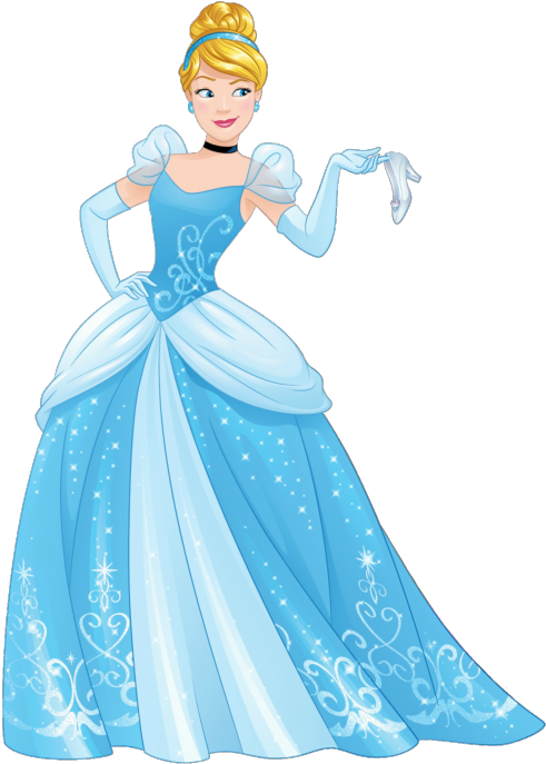 Cinderella And Her Glass Slipper - Disney Princess Cinderella Disney (500x696), Png Download