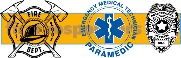 Police Paramedics Fireman Party Supplies - Police And First Responders (600x200), Png Download