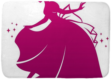 Silhouette Of Cinderella Wearing Her Glass Slipper - Cinderella (400x400), Png Download