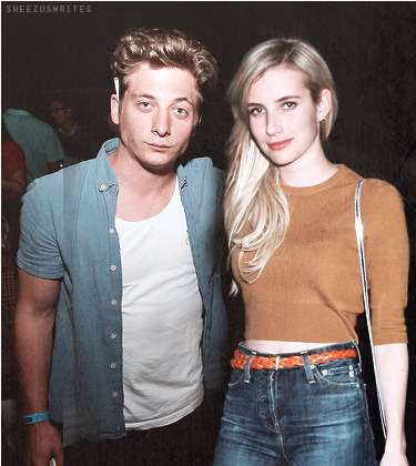 #rph #manip #emma Roberts Manip #jeremy Allen White - Drawing (500x540), Png Download