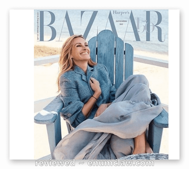 Julia Roberts Says - Harper's Bazaar (636x571), Png Download