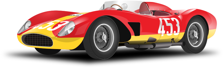 Medium Image - Red Yellow Race Car (800x554), Png Download