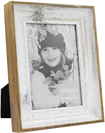 Rustic White Photo Frame - Picture Frame (487x600), Png Download