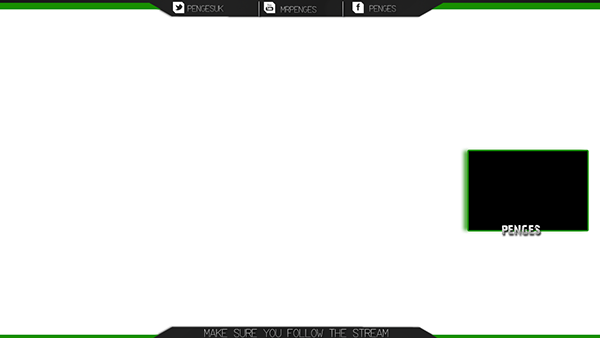 Battlefield 1 Twitch Overlay Overlays For Twitch - Green And Black Twitch Overlay (600x338), Png Download