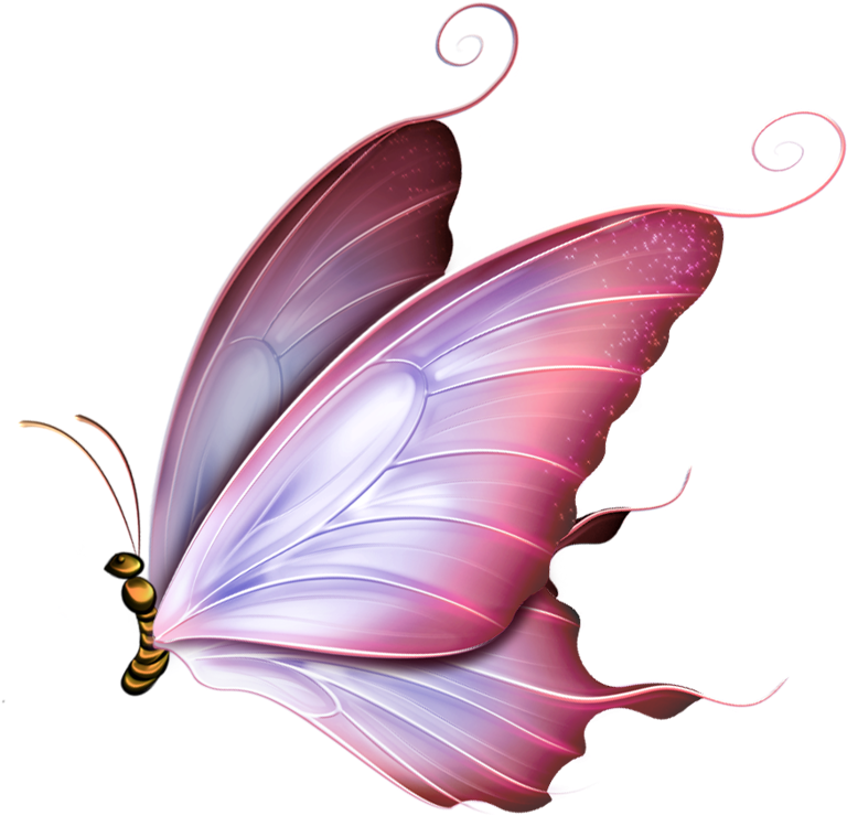 Фото, Автор Ya - Pink Butterfly Throw Blanket (800x786), Png Download
