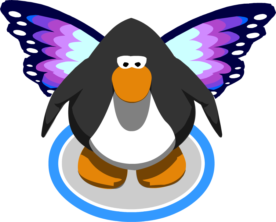 Purple Butterfly Wings Cu Ig - Club Penguin Sprite Jpg (904x729), Png Download