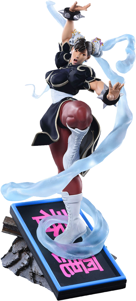 Chun Li V Trigger Player 2 Black Statue - Street Fighter V - Chun Li V-trigger 17" 1:6 Scale (480x1000), Png Download