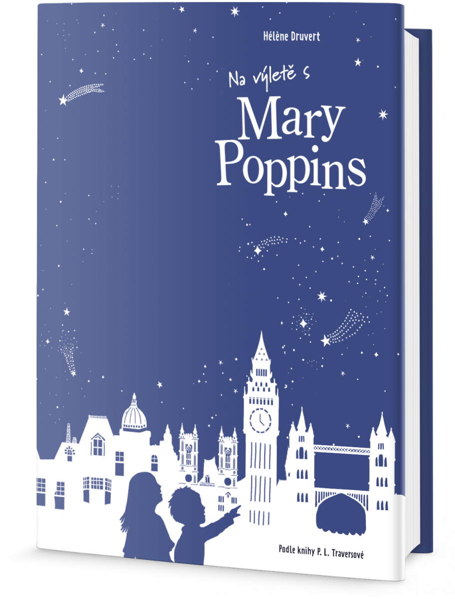 Na Výletě S Mary Poppins - Mary Poppins Up, Up And Away By Helene Druvert (912x1200), Png Download