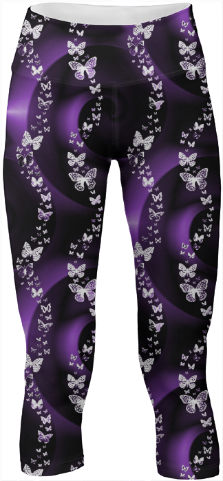 Purple Butterfly Swirl $65 - Purple Butterfly Swirl Note Cards (400x719), Png Download