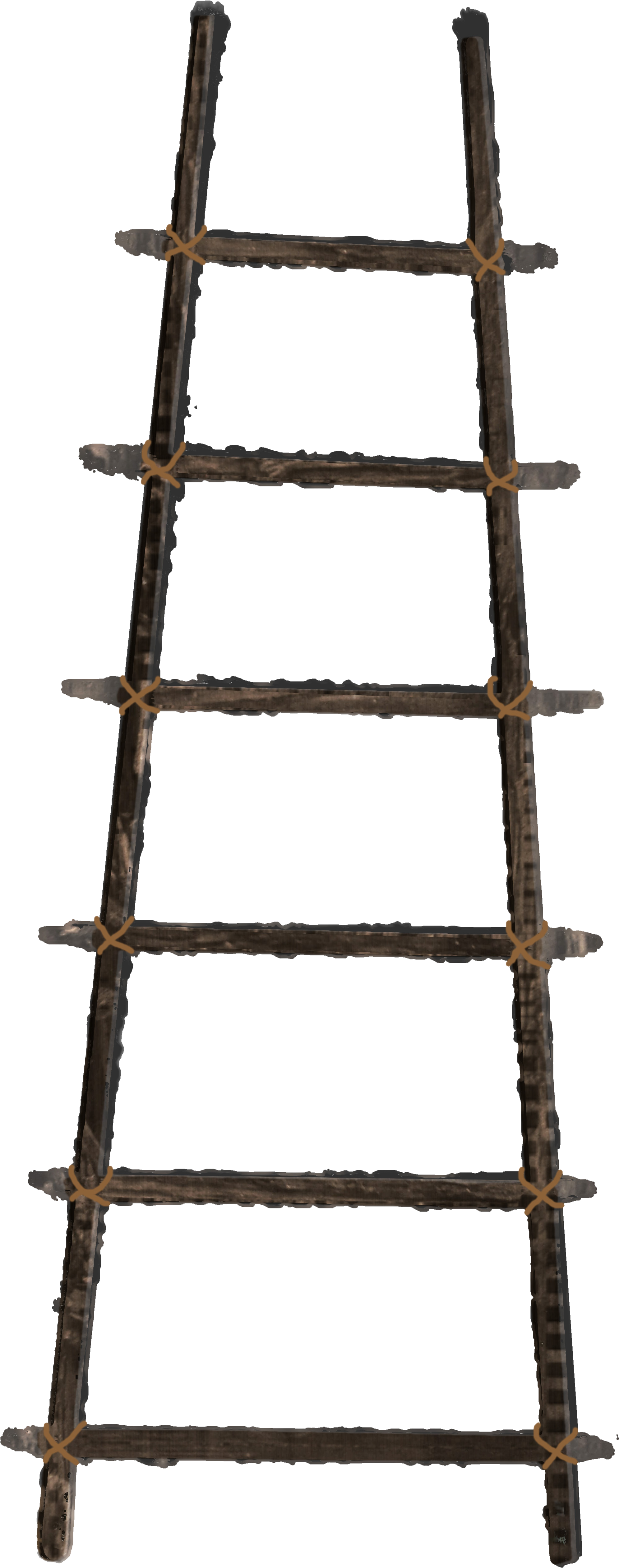 Old Wooden Ladder Png Stock With Rope Large - Brown Ladder Png (5000x6667), Png Download