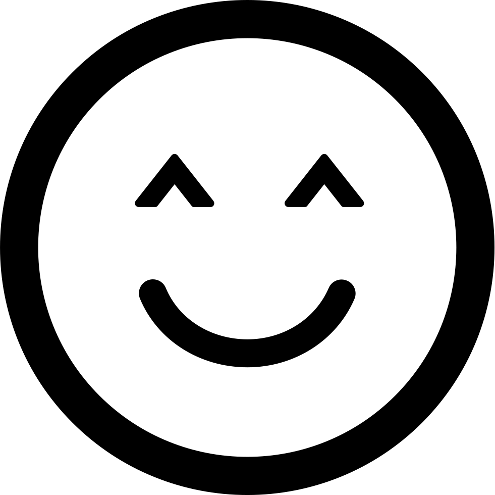 Smiley With Closed Eyes Rounded Square Face Comments - Check Mark In Circle (981x980), Png Download