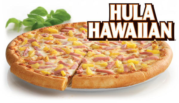 Hula Hawaiian Pizza - Little Caesars Hula Hawaiian (600x344), Png Download