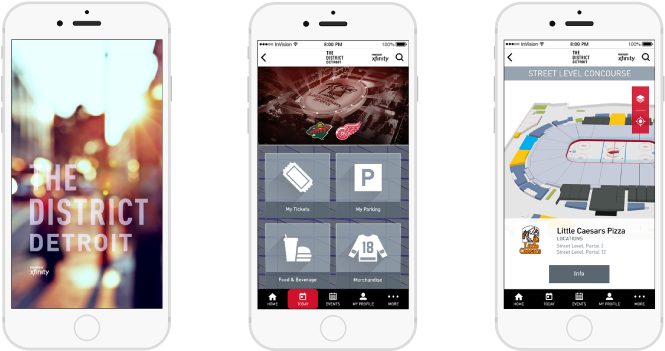 The District Detroit Mobile App, Presented By Xfinity, - Detroit Red Wings Mobile Ticket (720x370), Png Download