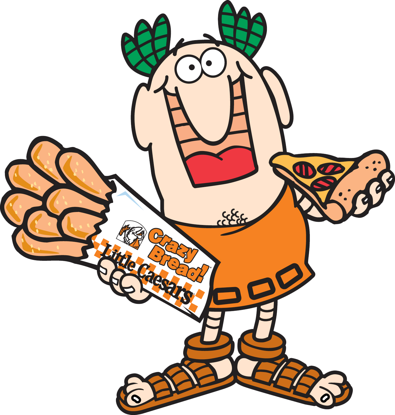 Large Pizza, Pizza Chains, Pizza Hut, Latin America, - Little Caesars Mascot Png (1369x1437), Png Download
