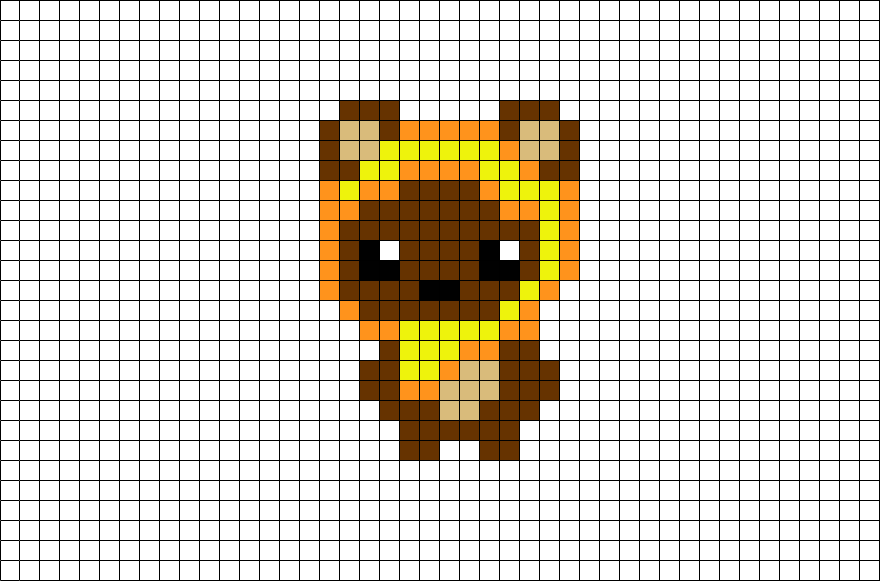 Pixel Art Star Wars Ewok (880x581), Png Download