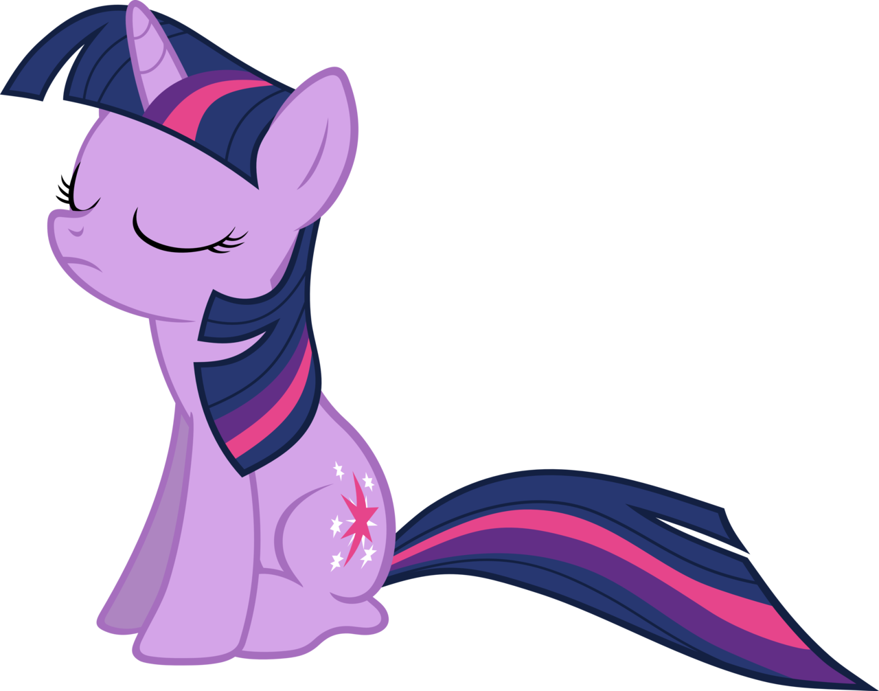 Scrimpeh, Eyes Closed, Female, Safe, Simple Background, - Princess Twilight Sparkle Sitting (1280x1006), Png Download