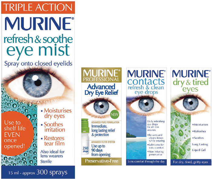 Murine Refresh And Soothe Eye Mist Is Applied To Closed - Murine Dry & Tired Eyes Eye Drops (15ml) (700x591), Png Download