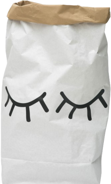 Tellkiddo Paper Bag Closed Eyes - Paper Sack (960x720), Png Download