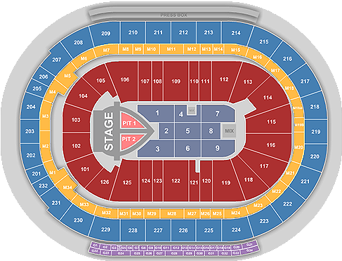P Nk - Section 229 Little Caesars Arena (500x500), Png Download
