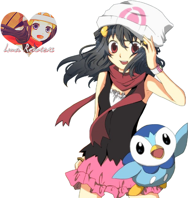 Hikari And Piplup - Hikari Pokemon Deviantart (601x633), Png Download