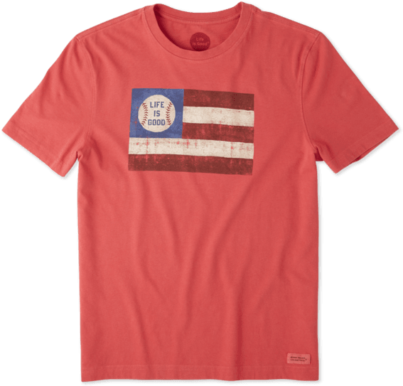 Men's Baseball Flag Crusher Tee - Shirt (570x570), Png Download
