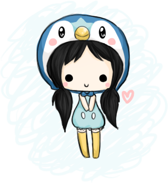 Piplup By Linkitty - Chibi Piplup Girl (343x373), Png Download