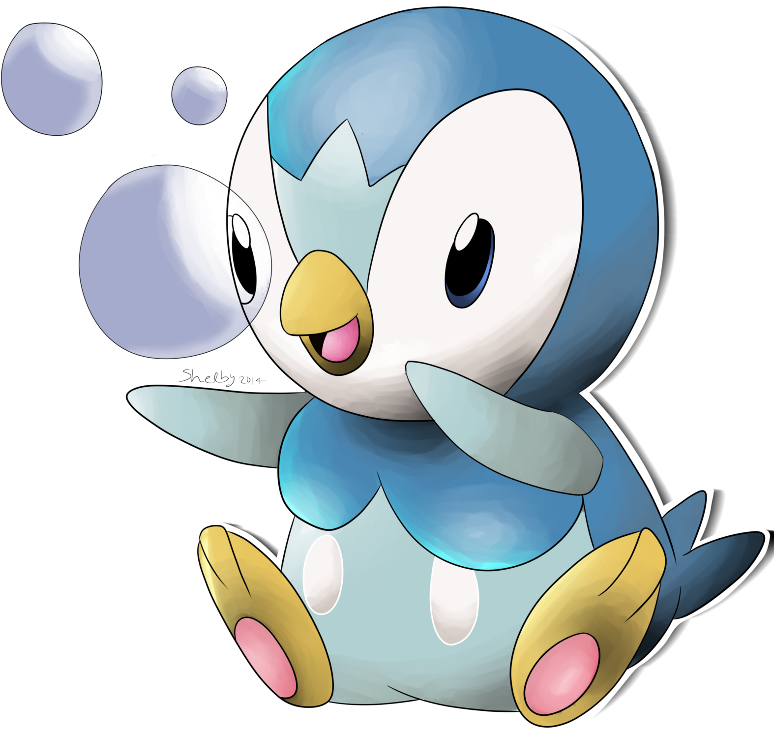 Piplup Drawing Christmas - Piplup (1600x1887), Png Download