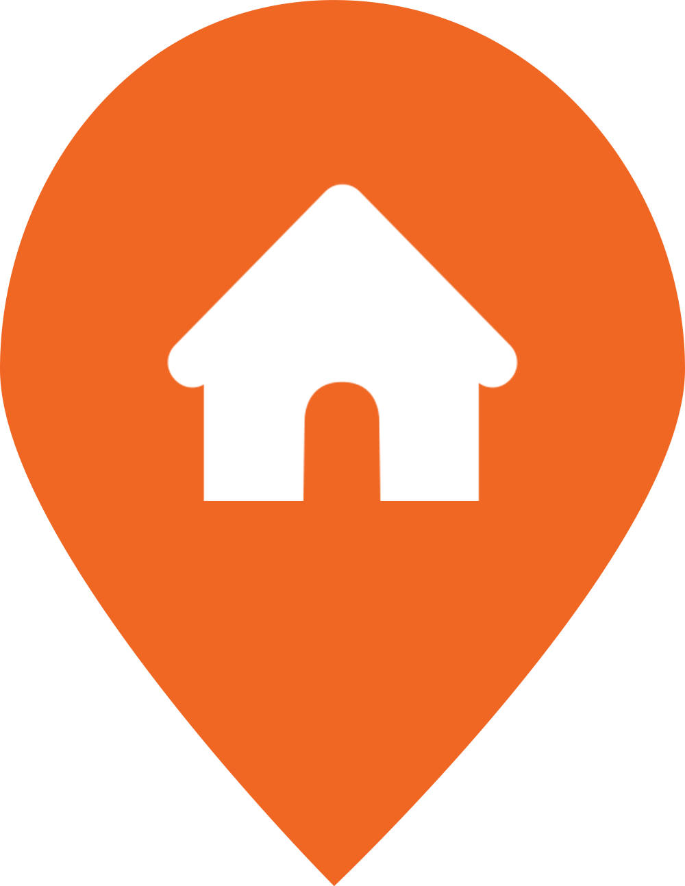 Property Survey Icon - Location Symbol Vector Orange (1000x1293), Png Download