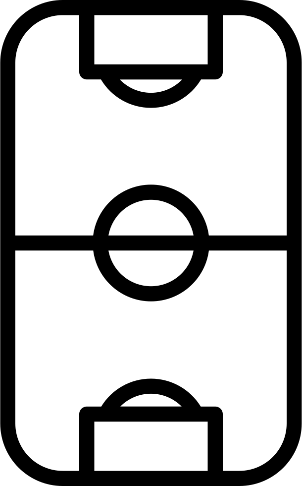 Soccer Field Rounded Shape Top View Comments - Icon (610x980), Png Download
