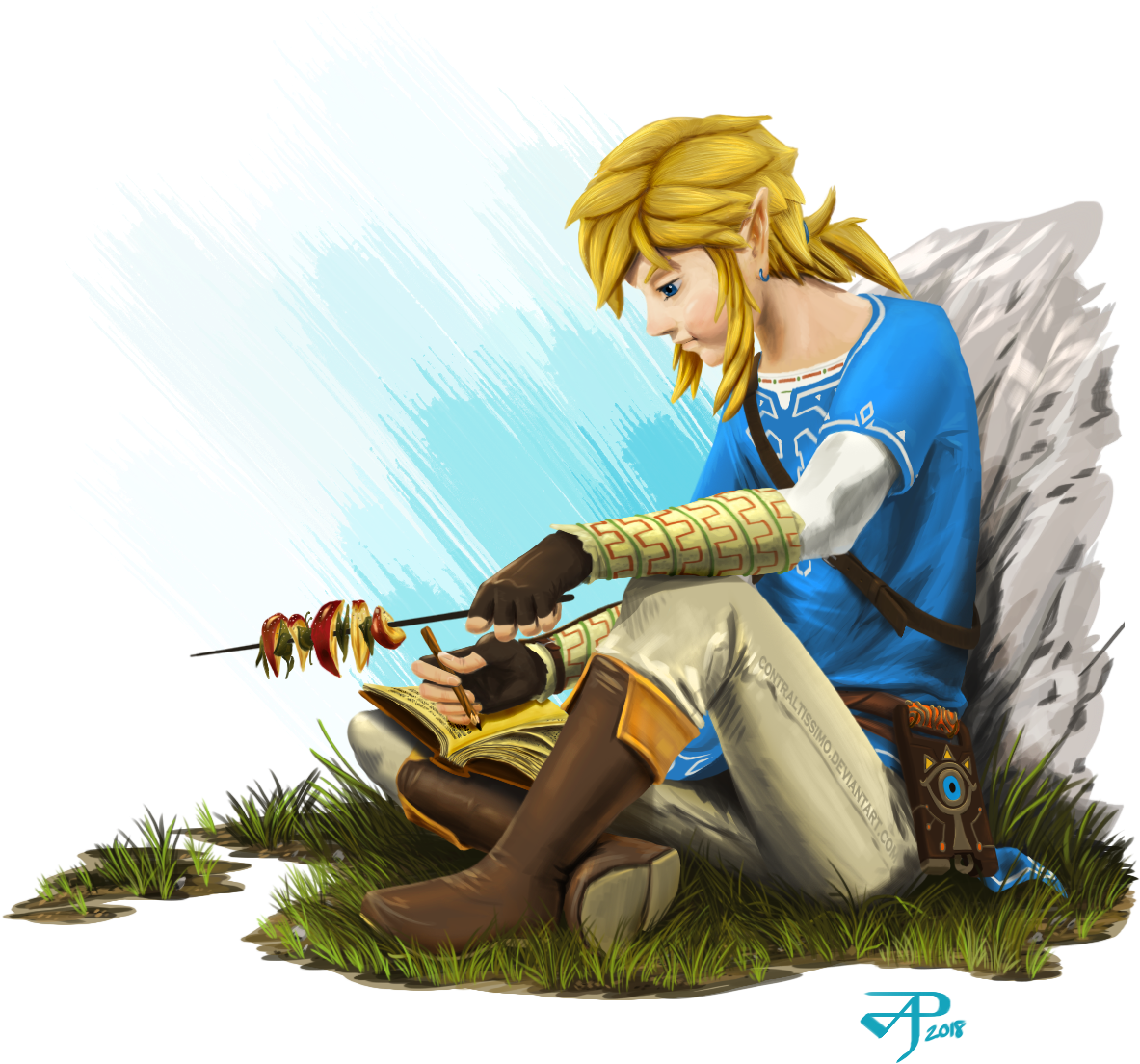 Breath Of The Wild ~ A Log / Contents [[ Artwork]] - Video Game (1200x1200), Png Download