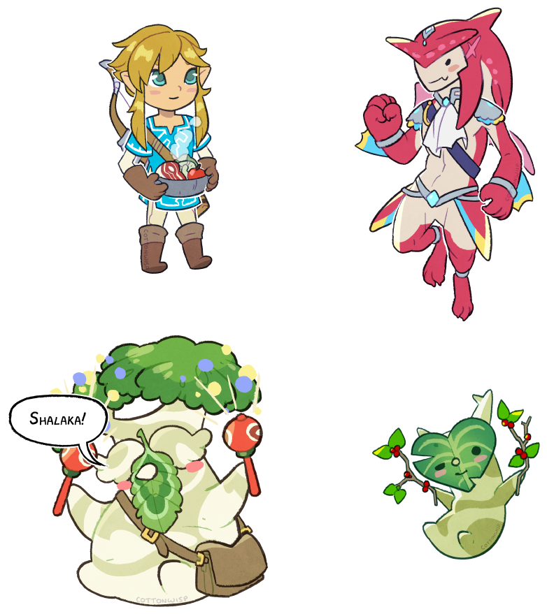 Breath Of The Wild Stickers - Botw Stickers (782x879), Png Download