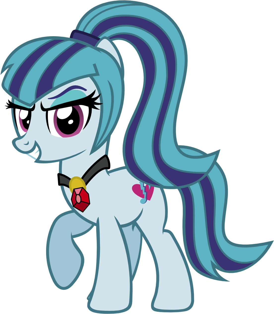 Sonata Dusk Vector By Kingdark0001-d7vwf - Mlp Sonata Dusk Pony (1123x1321), Png Download