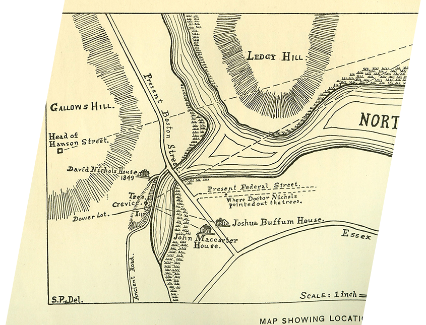 Boston Drawing Street Scene - Salem (845x645), Png Download