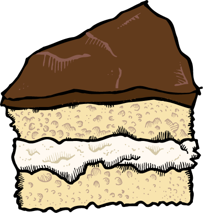 Boston Cream Pie Clip Art (400x420), Png Download