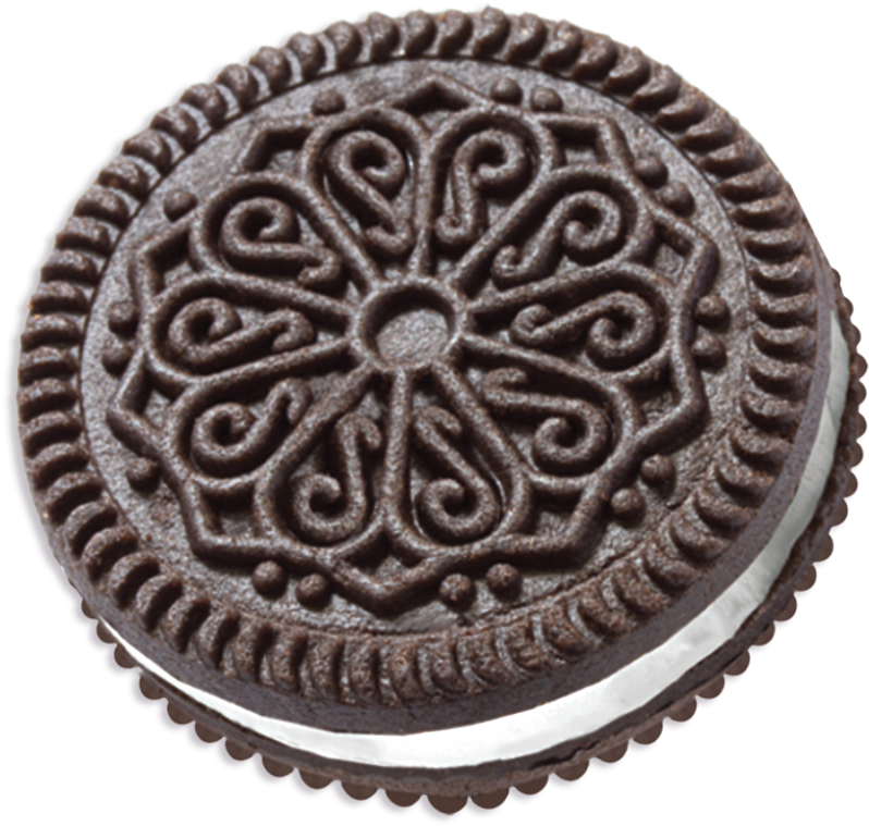 Black Biscuits With Vanilla Filling - Sandwich Cookies (1006x906), Png Download