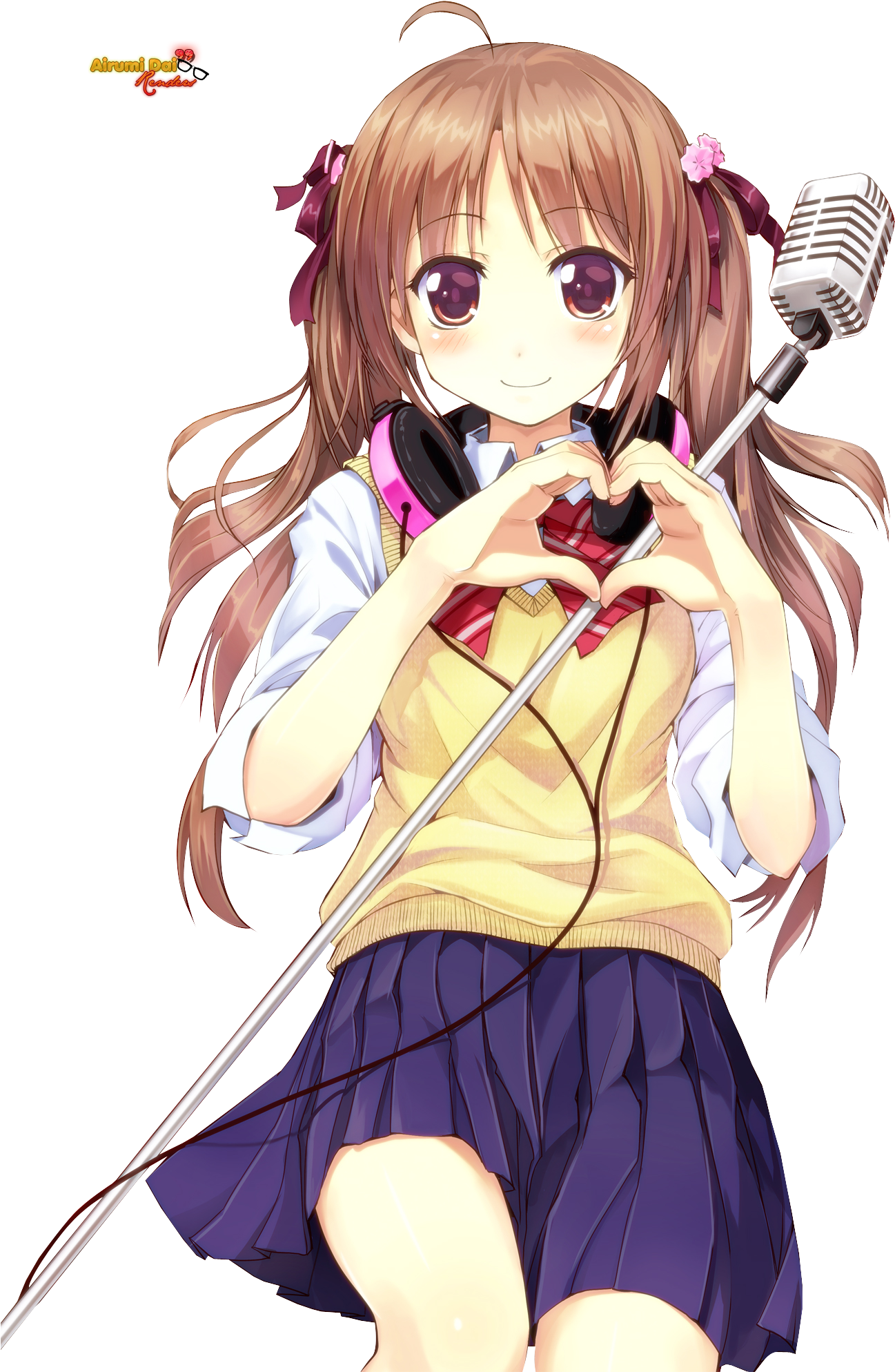 Heart - Anime Girl Heart Transparent (1500x2000), Png Download