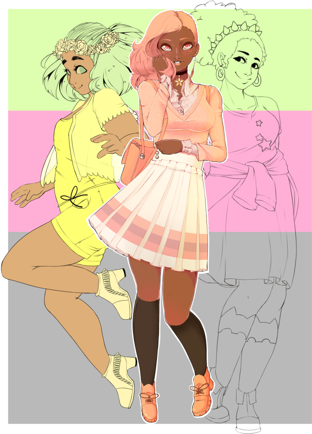 Draw Cute Anime Girls - Drawing (680x921), Png Download